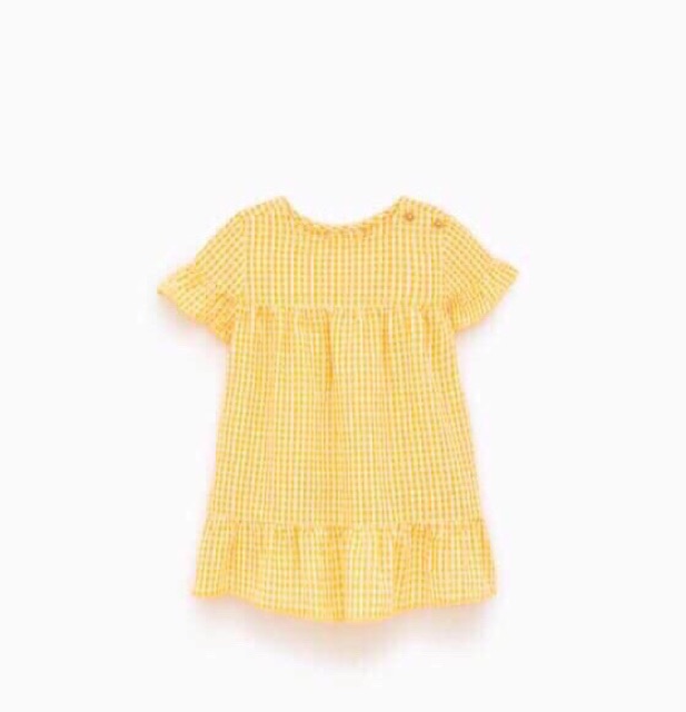 Váy Đầm bé gái ZARA BABY xuất dư coton xốp tay ngắn mùa hè 18 tháng đến 3 tuổi