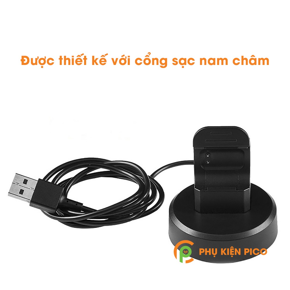 [CHÍNH HÃNG] Đế sạc đồng hồ Fitbit Charge 3 đen dây cáp USB 1m Adapter Smartwatch