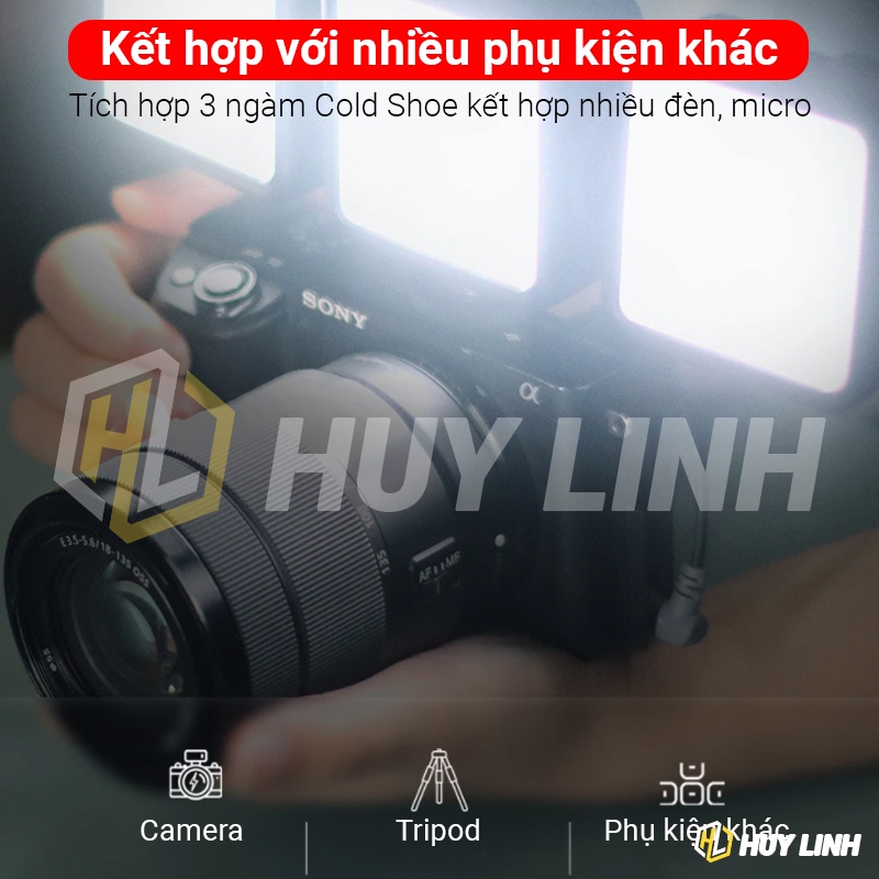 Đèn chụp hình Studio mini Ulanzi VIJIM VL81 - Pin tích hợp 3000mAh công suất 6.5W
