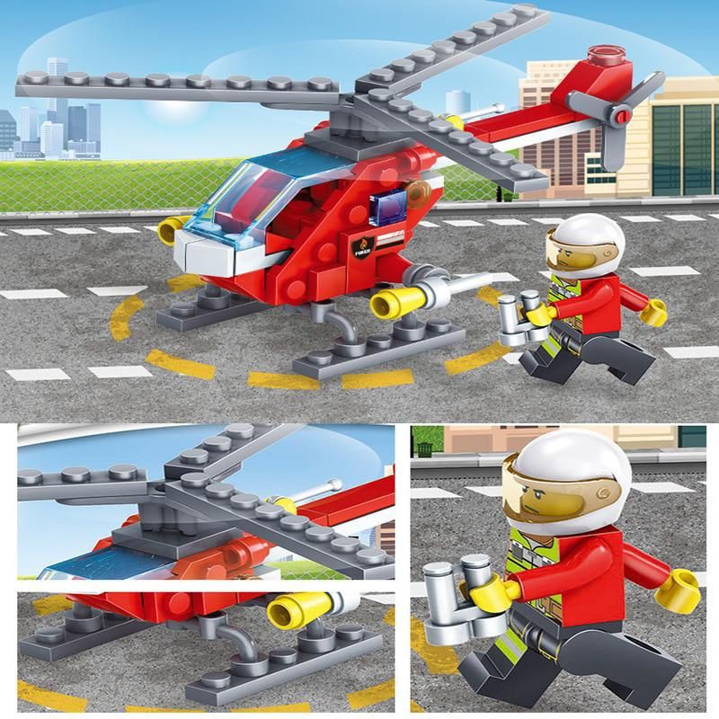 Lego kazi 80512-1 đến 80512-4 xếp hình đội quân cứu hỏa (giao ngẫu nhiên)