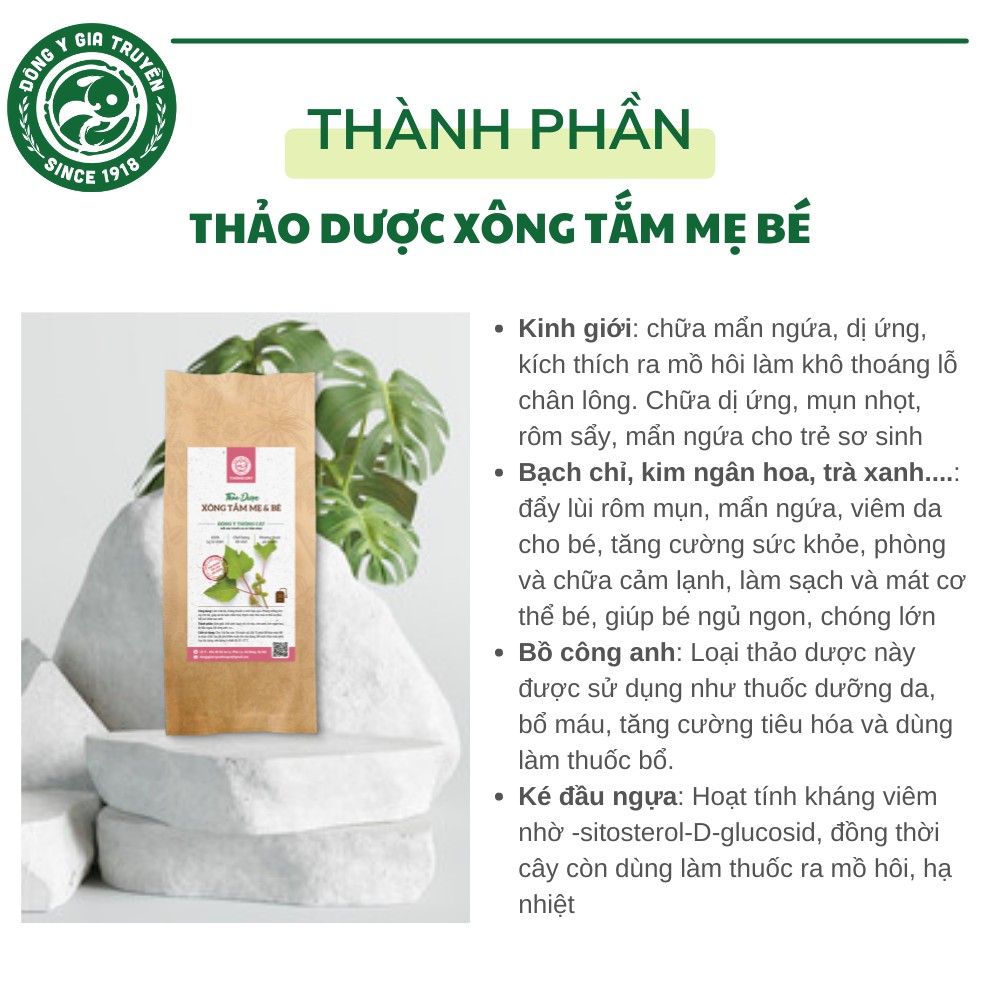 Bộ sản phẩm Thảo mộc THIÊN NHIÊN lành tính Đông y gia truyền Thông Cát (Since 1918)_Trân quý sức khỏe gia đình bạn