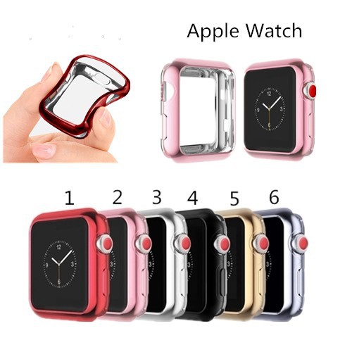 Vỏ TPU mềm mạ điện bảo vệ for Apple Watch Series 6 SE 5 4 3 2 1 38mm 40mm 42mm 44mm