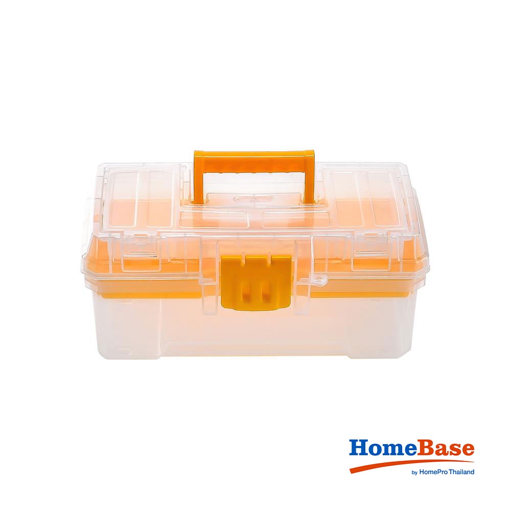 HomeBase MATALL Hộp đựng dụng cụ đa năng bằng nhựa có nhiều ngăn Thái Lan W30.5xH14.5x17cm màu trắng/cam