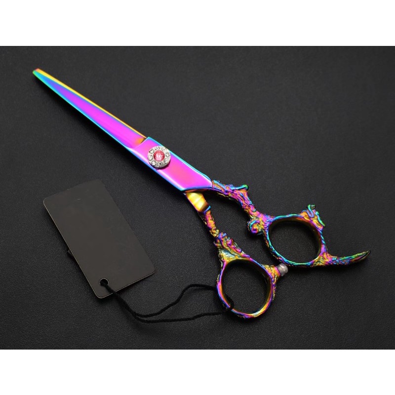 6 inch Kéo Cắt Tóc bằng thép không gỉ Mạ titan chuyên dụng