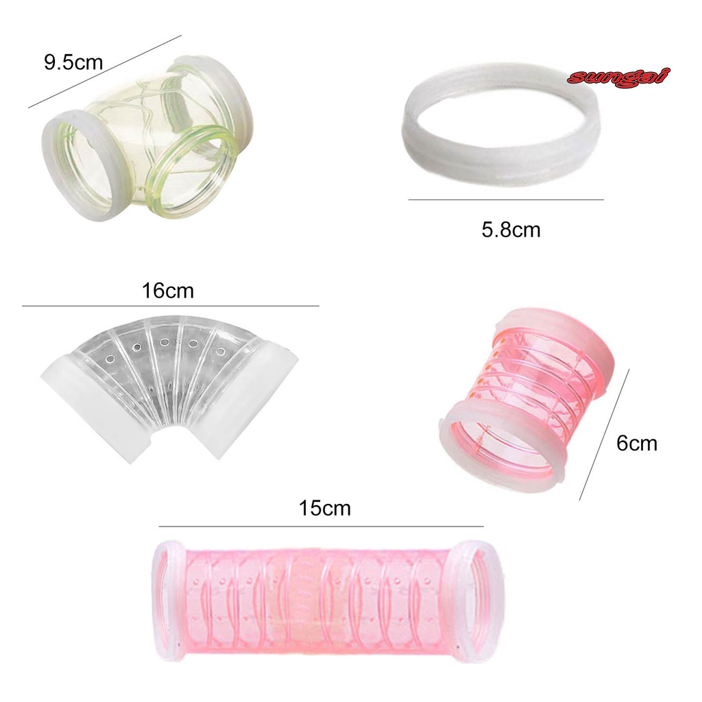 Bộ ống nhựa trong suốt nhiều kiểu dáng tiện dụng cho thú cưng chuột