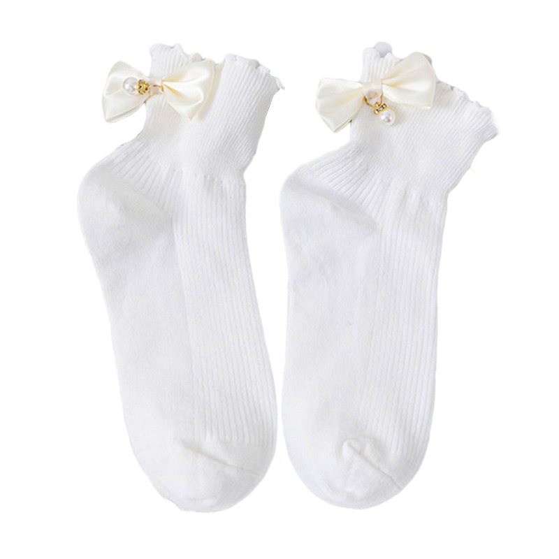 Xixi Đôi Vớ Cotton Đính Nơ Phong Cách Preppy Nhật Bản Ngọt Ngào Dành Cho Nữ