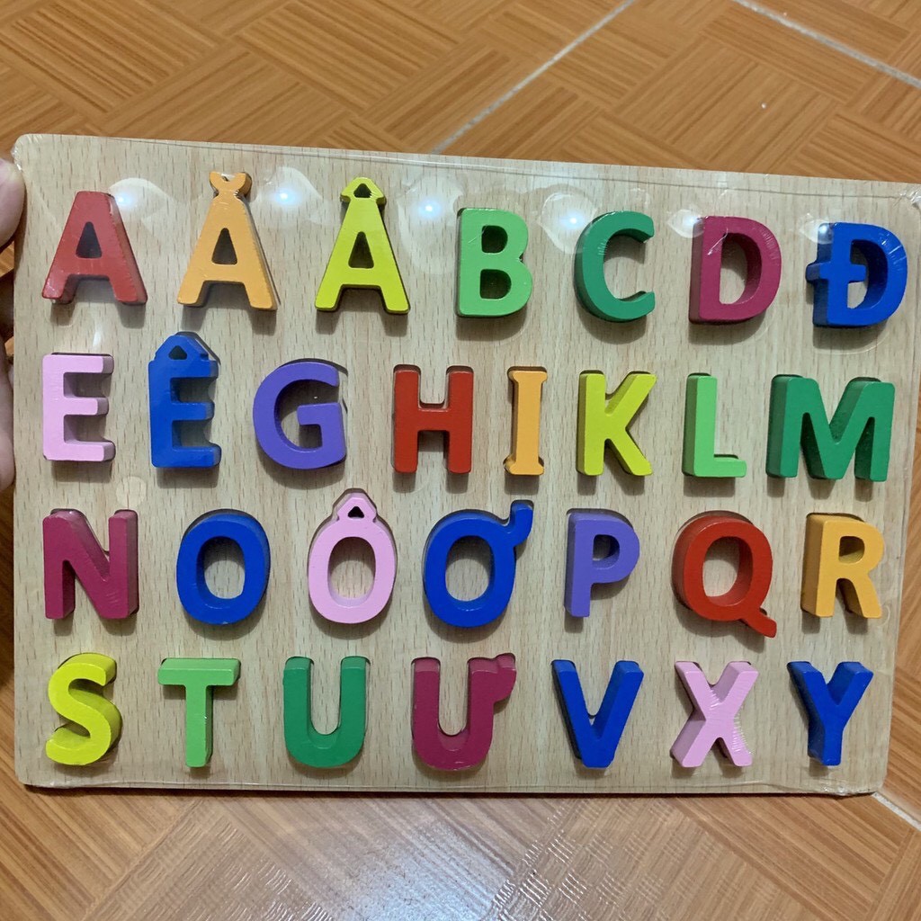 Bảng Chữ Cái In Hoa Tiếng Việt Bằng Gỗ Hàng Việt Nam