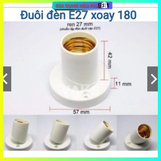 Đui bóng đèn gắn tường E27 hai chế độ xoáy thẳng/ vát