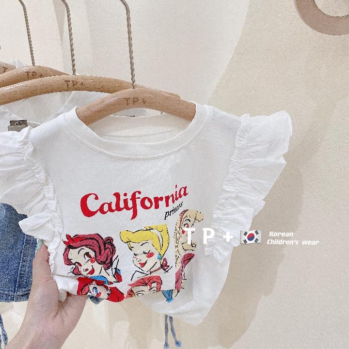 Áo Thun Tay Ngắn Phong Cách Hàn Quốc Dễ Phối Đồ Thời Trang Mùa Hè Cho Bé Gái