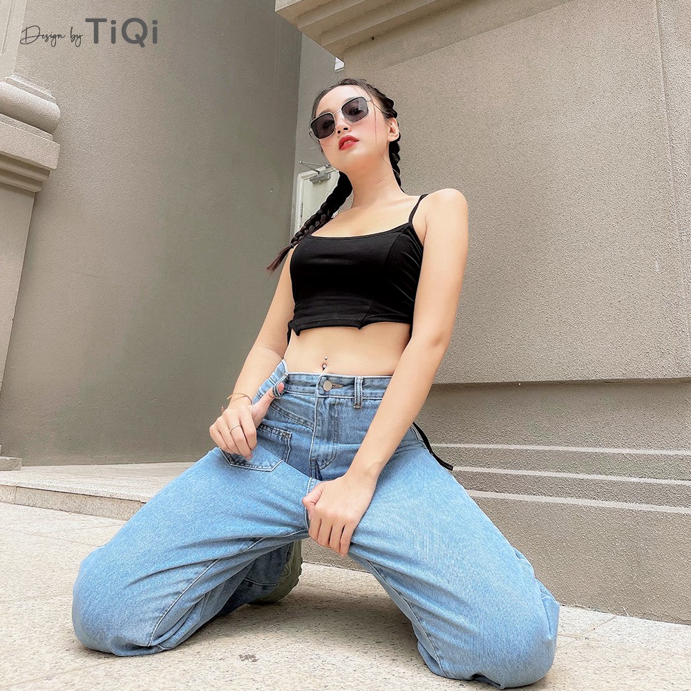 Quần jean ống rộng nữ cao cấp TiQi Jeans B2-195