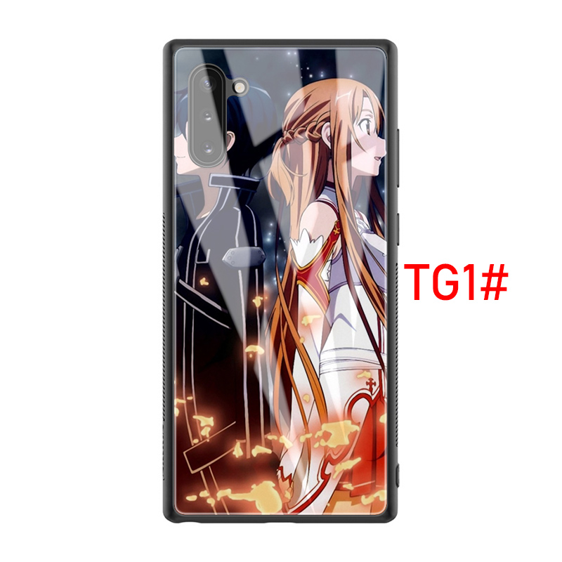 Ốp Lưng Kính Cường Lực In Hình Sword Art Online Cho Realme C3 Q 3 5 Pro 5i 5s 6 6i X2 Xt D84