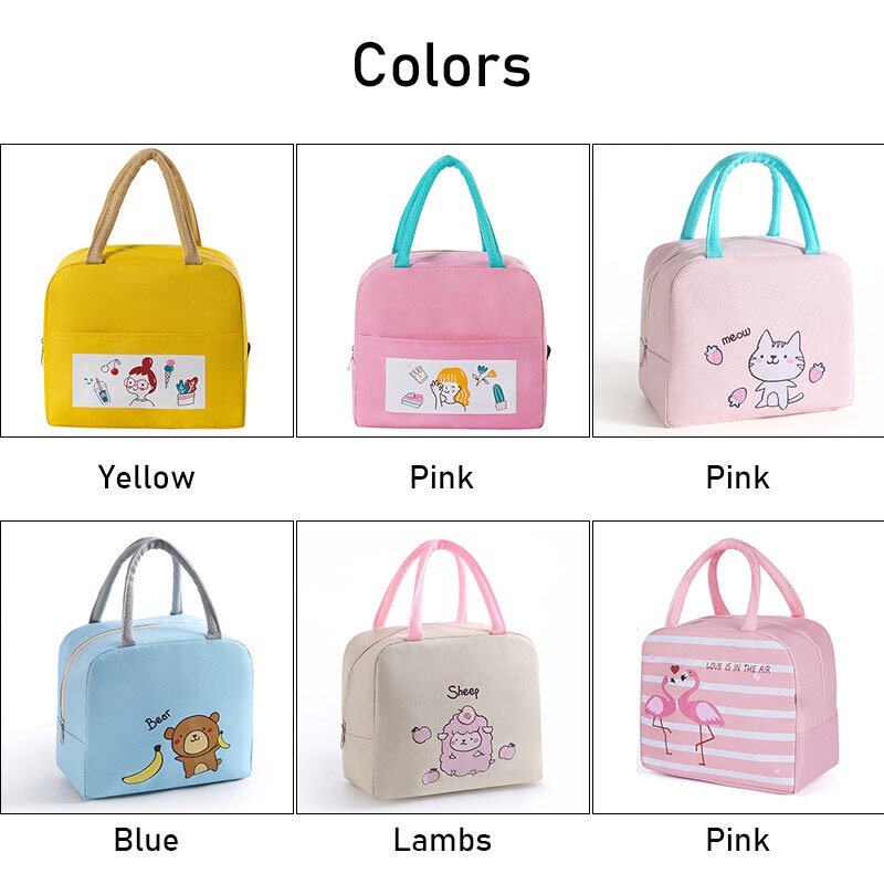 ONLY HOUSE Túi Đựng Hộp Cơm Trưa Lót Giấy Nhôm Cách Nhiệt Họa Tiết Vịt Vàng Nhỏ Nhắn Dành Cho Học Sinh