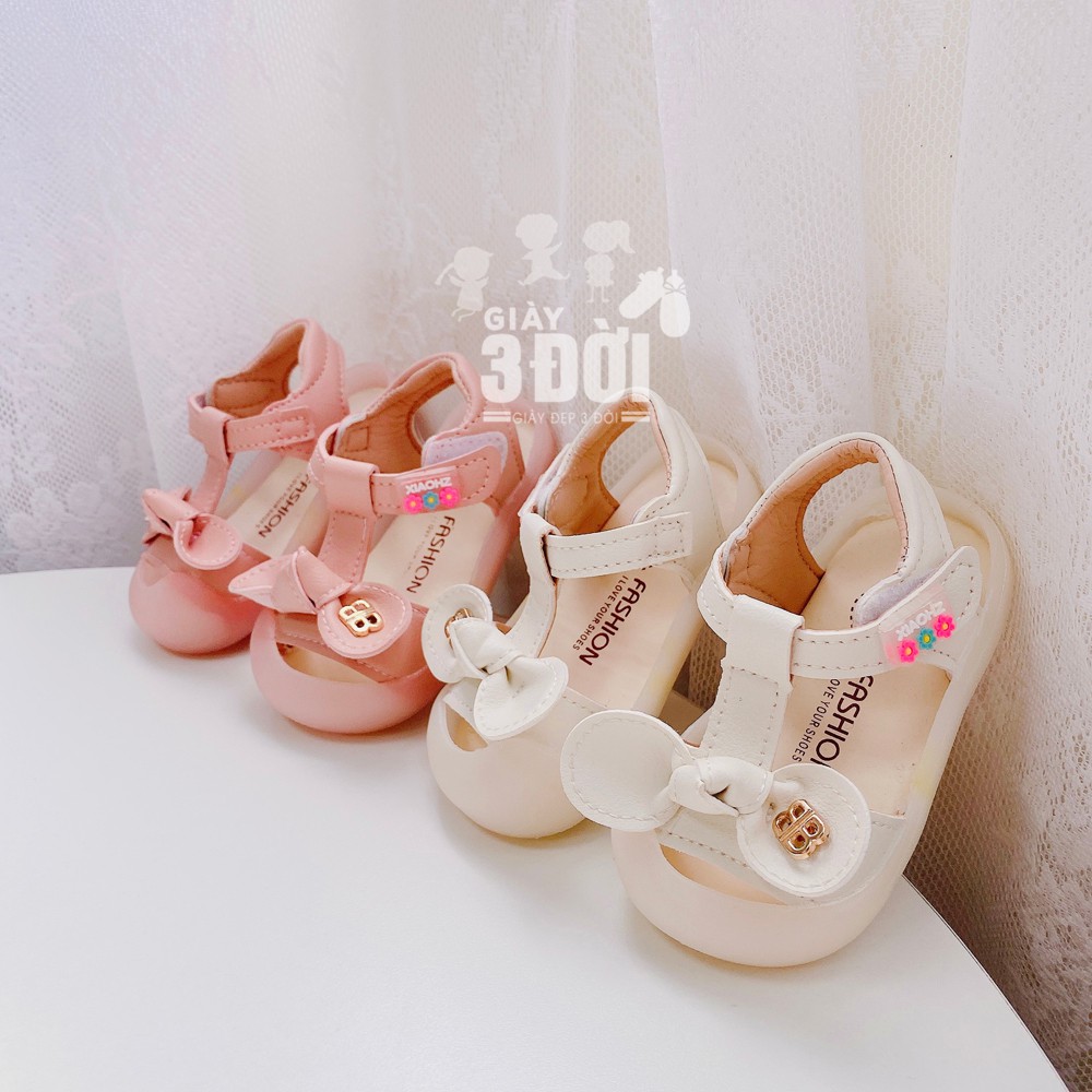 Sandal Giày Tập Đi Bé Gái 3DG10 GIAY3DOI Cho Chân Bé 11.5-13.5cm Siêu Nhẹ Siêu Xinh