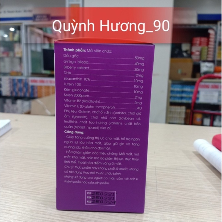 Viên uống bổ mắt OCUVITE Eye care liver lọ 30 viên giúp sáng mắt,tăng cường thị lực