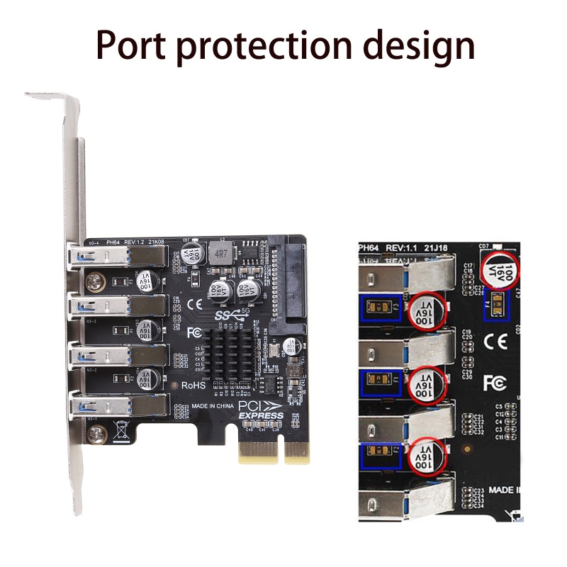 Card Mở Rộng Pcie 4 Cổng USB 3.0 5Gbps