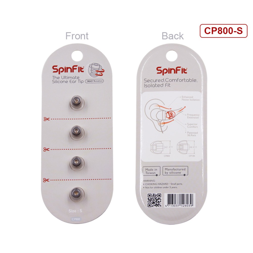 Set 2 mút tai nghe chất liệu silicone tiện lợi Spinfit CP800