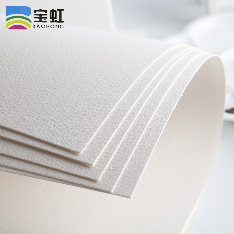 Giấy vẽ màu nước BAOHONG 100% cotton, vân mịn, vân nổi, vân nhám