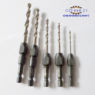 Bộ 5 mũi khoan sắt, gỗ, meka.... đa năng thay chuôi lục giác