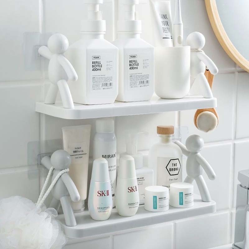 MVP2498 Kệ đựng mỹ phẩm gia vị dụng cụ bếp nhà tắm treo tường đa năng không cần khoan đục