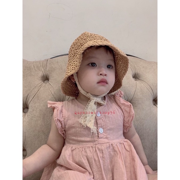 Mũ cói cho bé 3-7 tuổi