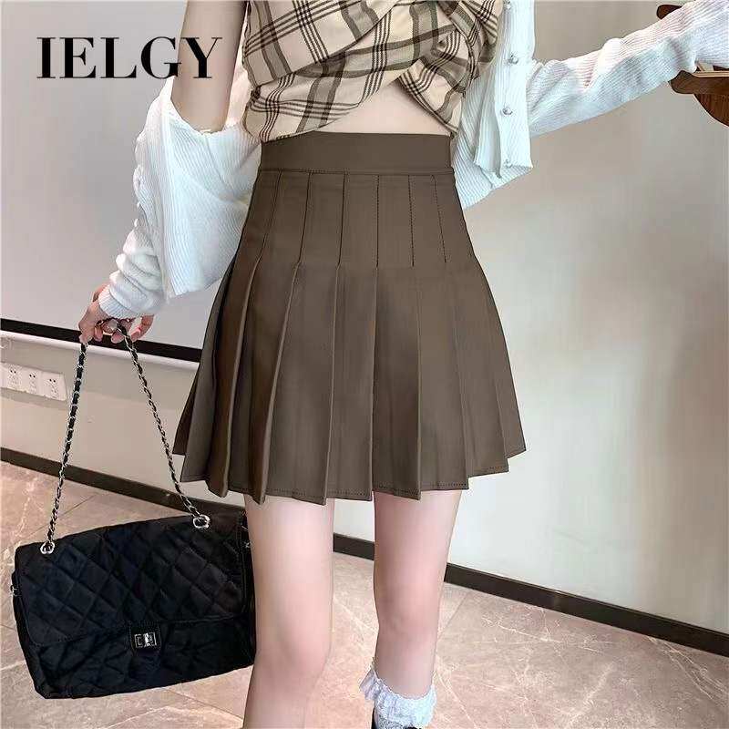 Chân váy IELGY dáng chữ A lưng cao chất liệu mỏng thời trang xinh xắn cho nữ