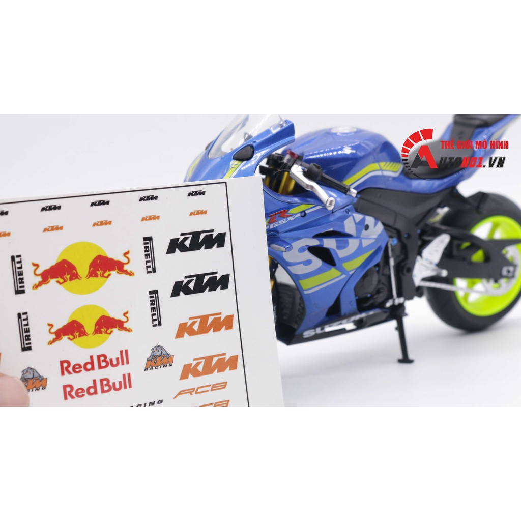 DECAL NƯỚC KTM RACING - REDBULL CHO MÔ TÔ TỈ LỆ 1:12 DC299