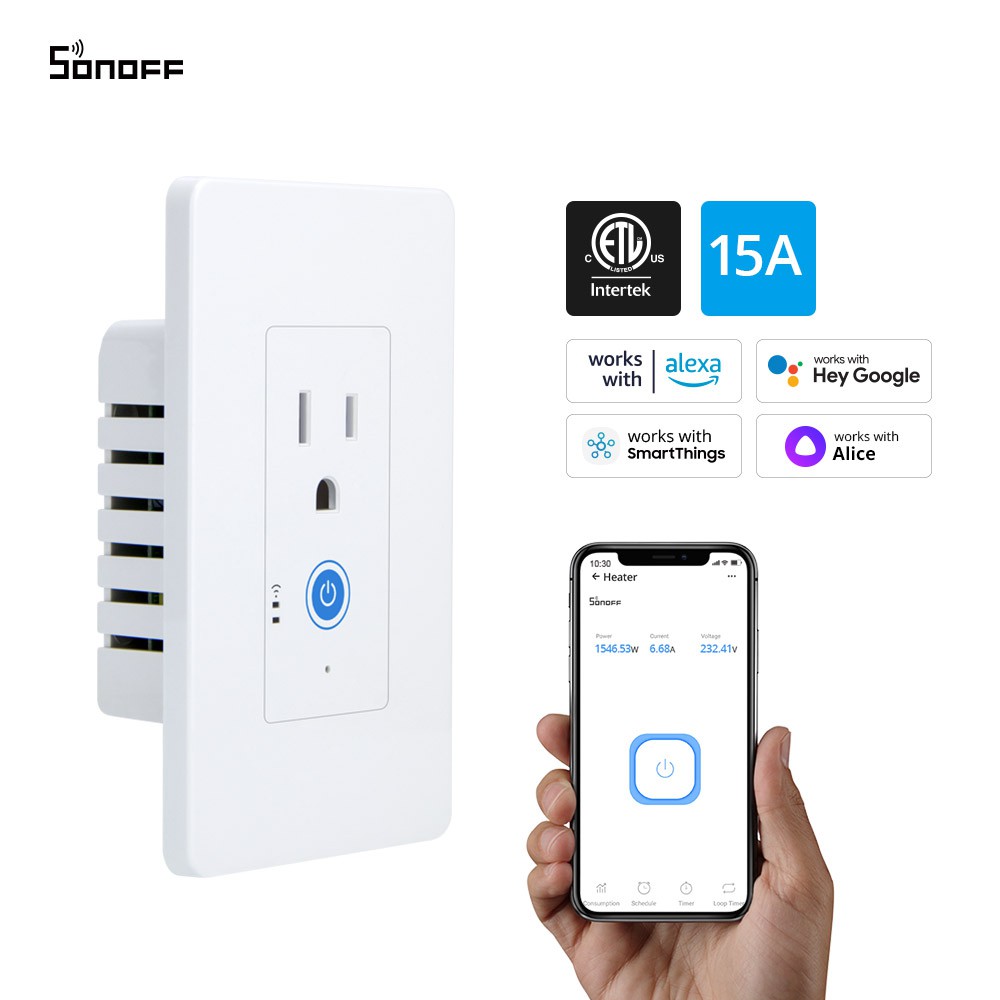 Công Tắc Wifi Thông Minh Sonoff Iw100 Loại Us 15a 120-220v Ac