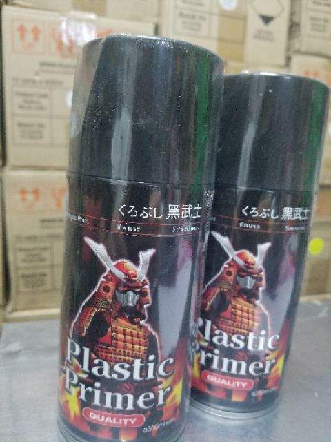 Sơn xịt Samurai Lót Nhựa Plastic (dành cho nhựa nhám đen, yếm xe, dè sau xe máy, nội thất oto) - KPP (300 ml)