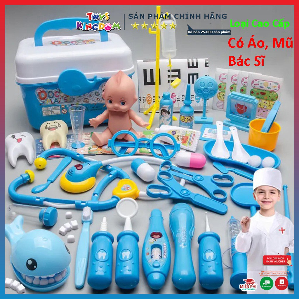 Đồ Chơi Bác Sĩ 53 Chi Tiết Cho Bé Khám Bệnh, Loại Cao Cấp Xuất Khẩu Châu Âu - Đồ Chơi Cho Bé, Đồ Chơi Trẻ Em