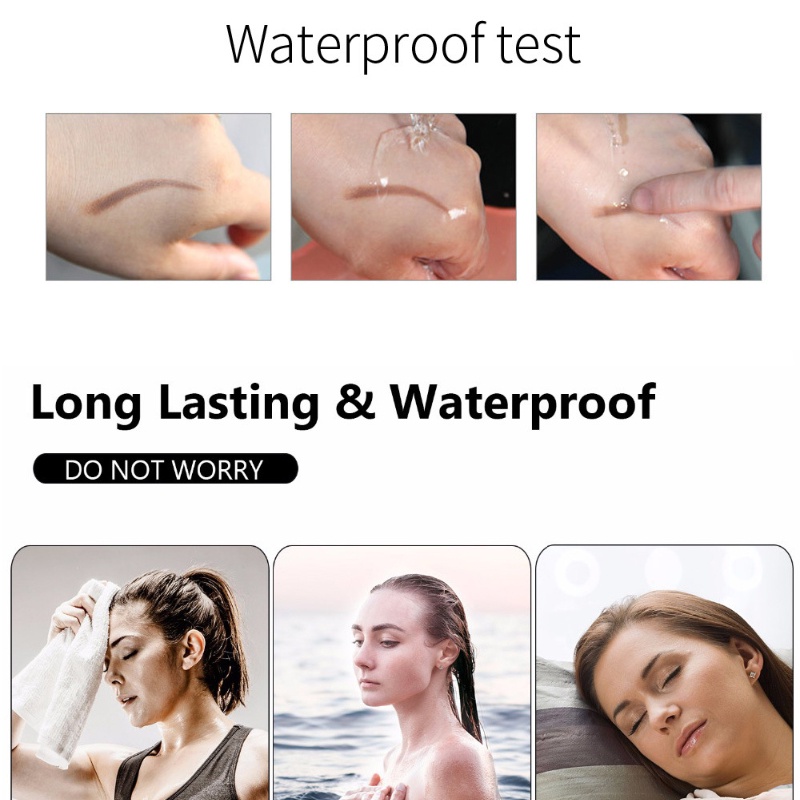 1 Bút Chì Kẻ Lông Mày 4 Ngòi Nhỏ Vẽ Mịn Chống Nước Lâu Trôi