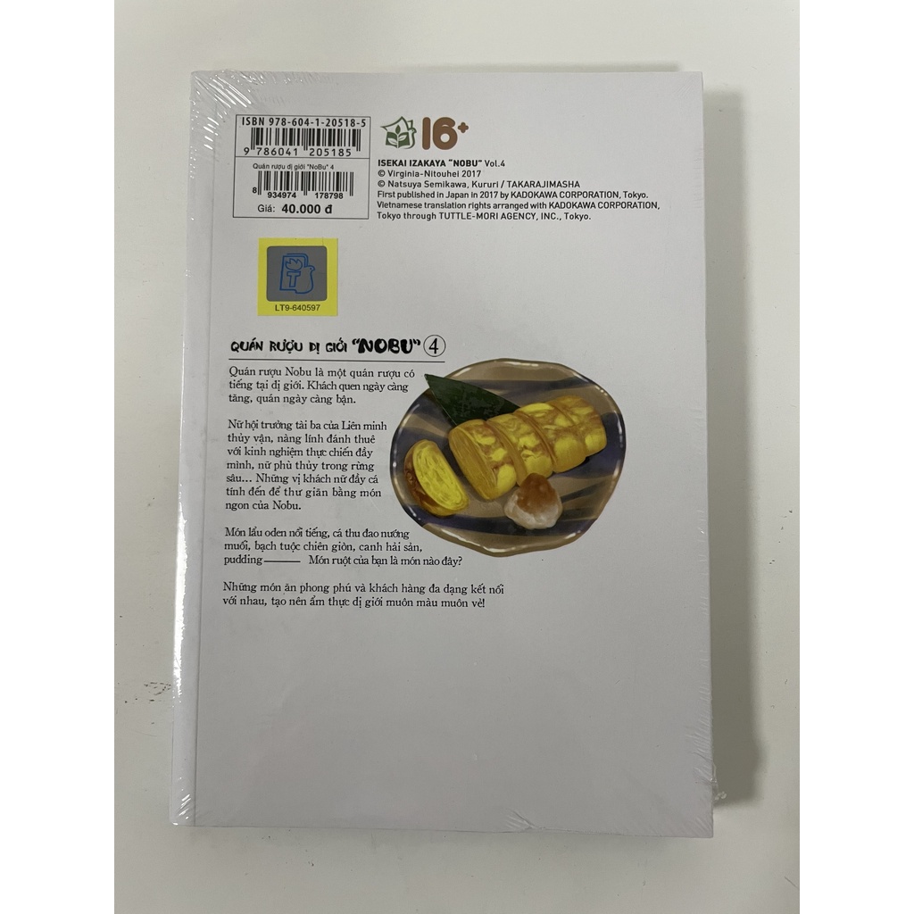 Sách - Quán rượu dị giới &quot;Nobu&quot; - Tập 4