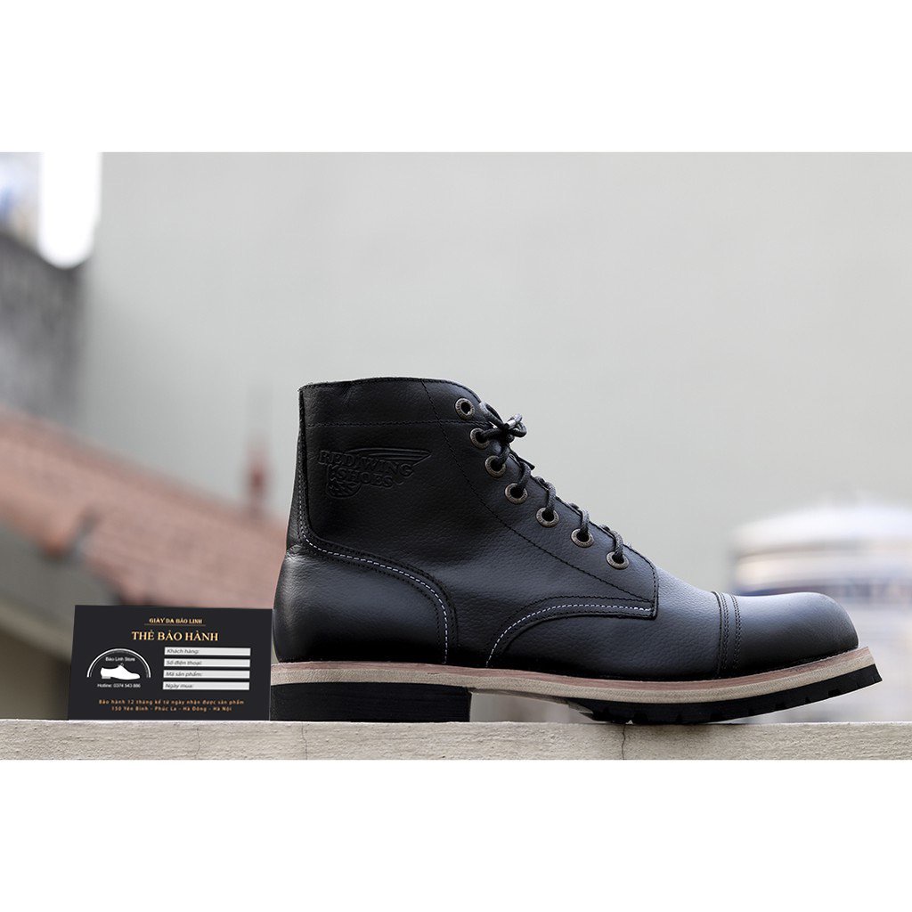 Giày Boots Nam Cao Cổ Da Bò 100% Bảo Hành Da 1 Năm