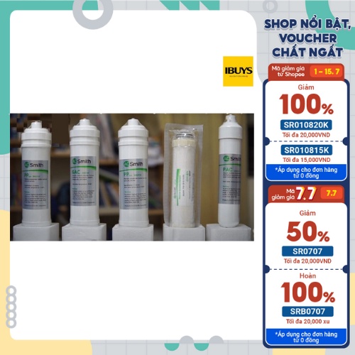 Bộ lõi lọc cho máy lọc nước A.O SMITHdành cho dòng máy 1E, S-2, M1,M2, G1, G2