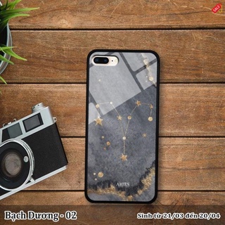 <Hot 2021> Ốp lưng kính 3D iPhone 7 Plus/ 8 Plus cung hoàng đạo