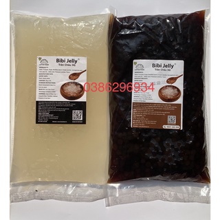 Trân Châu 3Q BiBi Jelly Đen Trắng Túi 2kg Thạch 3Q Sea Jelly Caramen Đã