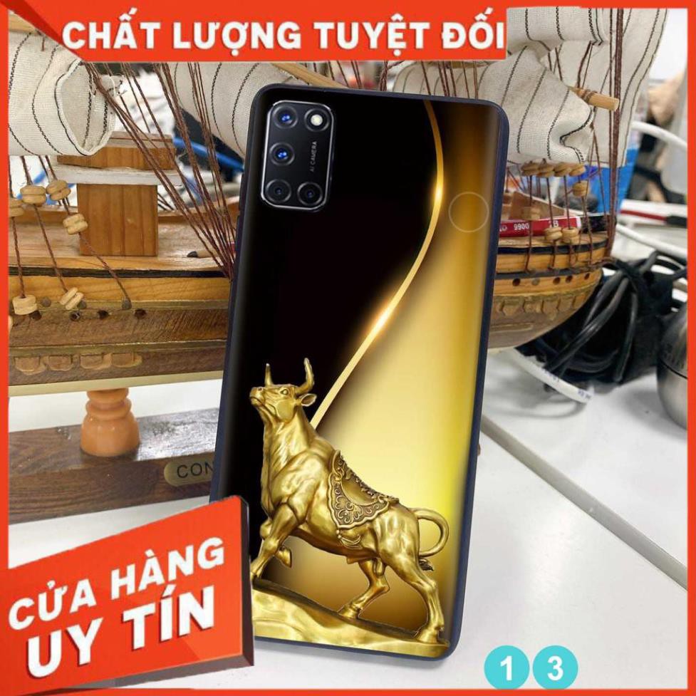 Ốp lưng in kính cường lực 3D sáng đẹp, sắc nét họa tiết hình rồng vàng quyền lực cho máy điện thoại OPPO A52 - OPPO A92