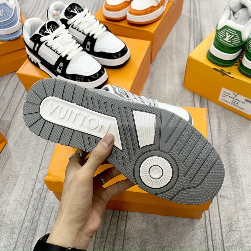 Giày thể thao sneaker lv xám mới bản cao cấp