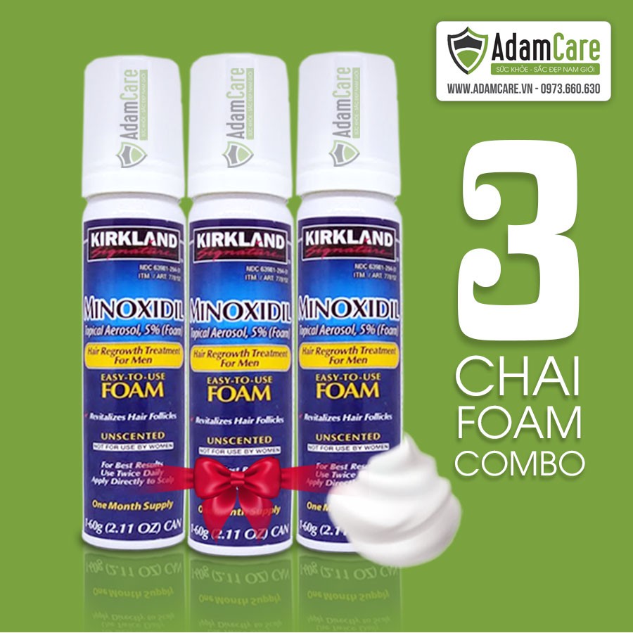 Thuốc Mọc Râu Minoxidil 5% Combo 3 Foam