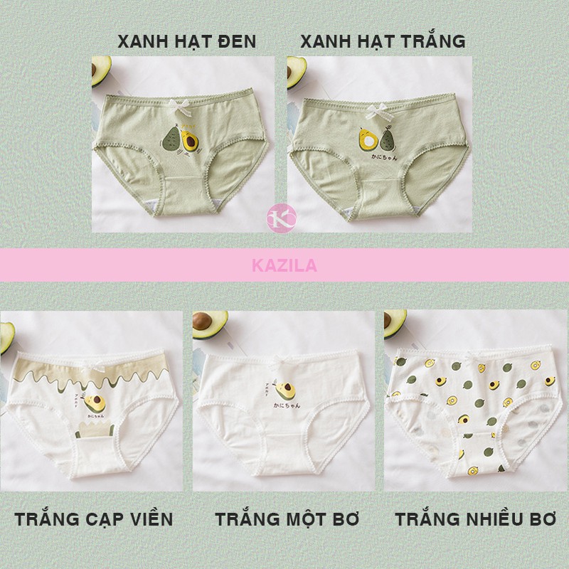 Quần lót nữ hình quả bơ dễ thương, quần lót cotton xuất Nhật Kazila QLH7