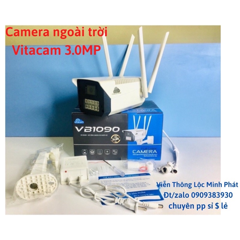 Camera Vitacam VB1090 3MPX ULTRA HD 2K, Full Color 10 Led. BH 2 Năm