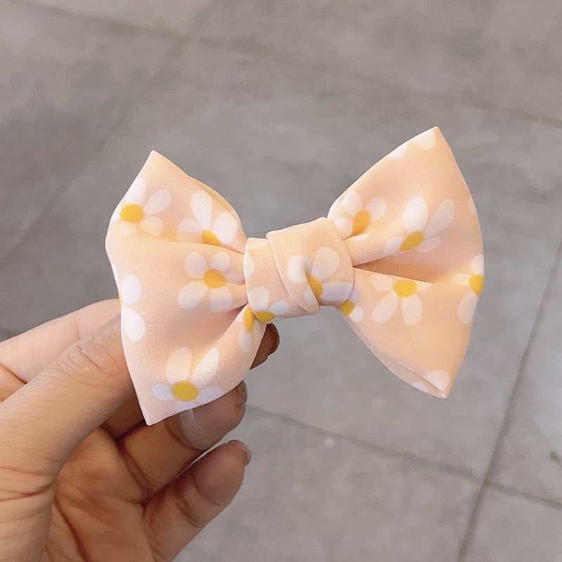 Kẹp tóc hình nơ nhiều hoạ tiết và màu tuỳ chọn thời trang Hàn Quốc cho bé gái