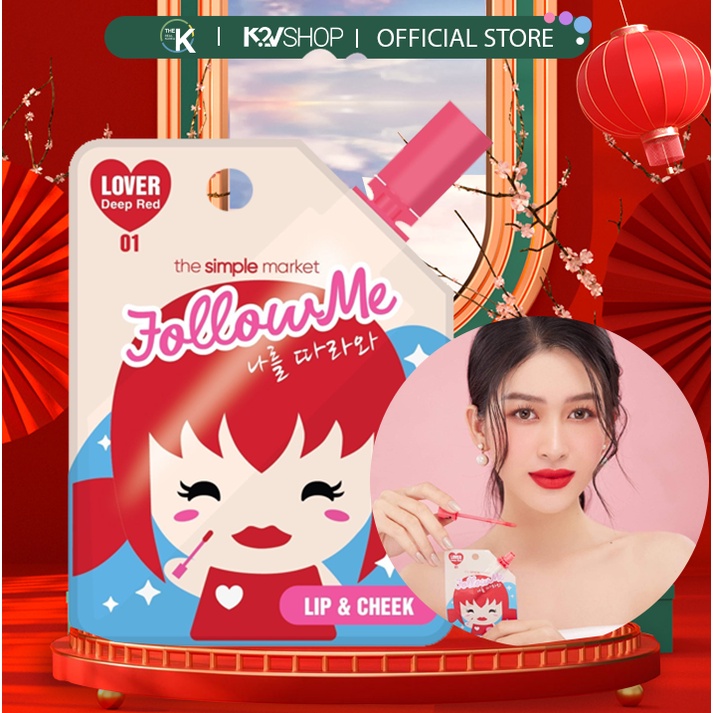 Son Kem Follow Me Hàn Quốc Đỏ Tươi Lỳ Bền màu Lâu trôi Màu Deep Red | BigBuy360 - bigbuy360.vn