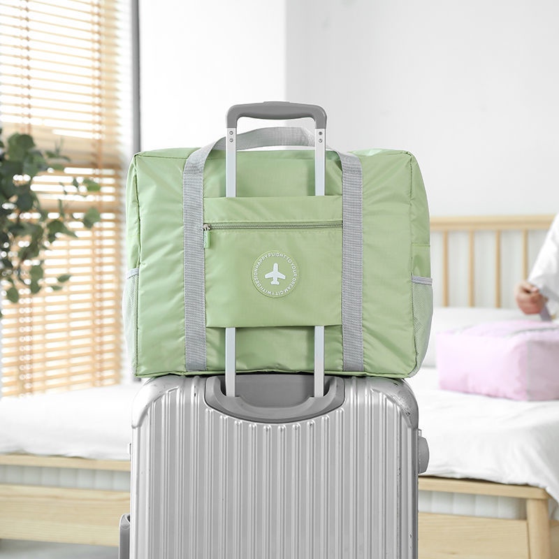 Travel bag handbag Korean version of short-distance folding trolley ready-to-produce bag large-capacity portable duffel