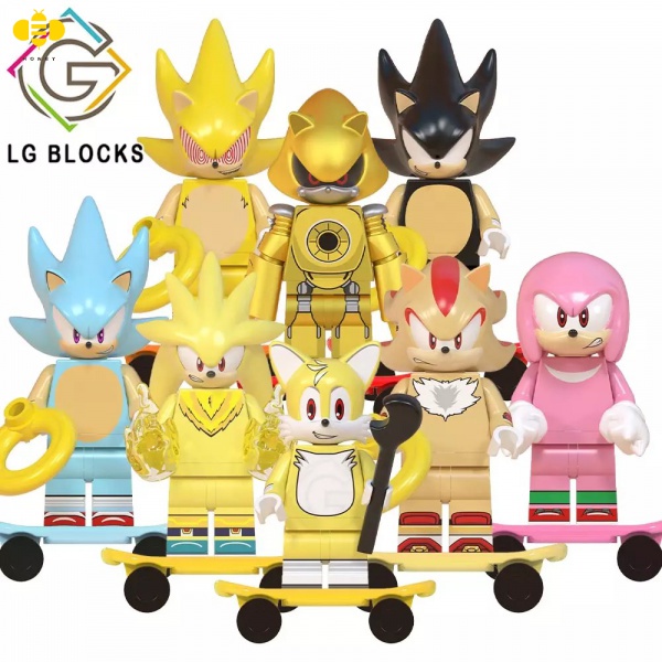 Siêu Nhân Sonic Reebike Quyến Rũ Bác sĩ đầu trứng. Bộ Đồ Chơi Lắp Ráp LEGO Brads Stone WM6086 6087