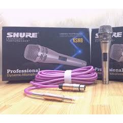 Micro karaoke có dây Shure KSM8 cao cấp - Micro có dây hát karaoke chống hú lọc âm tốt