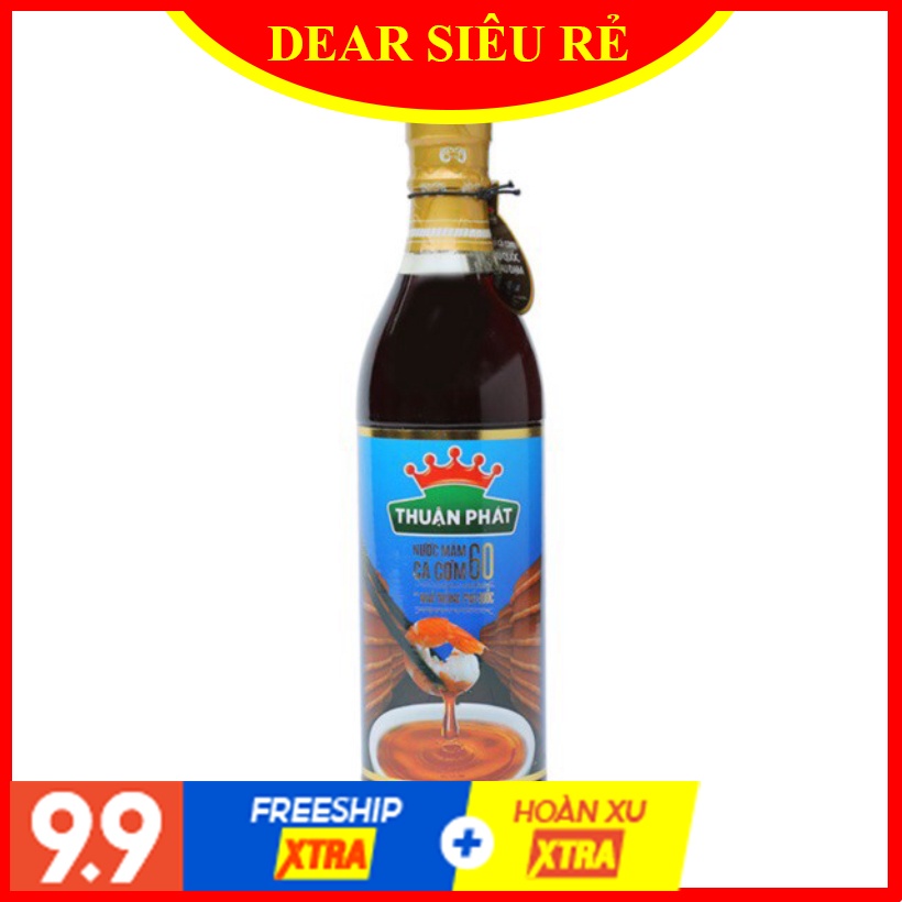 Nước Mắm Cá Cơm Thuận Phát độ đạm 60 chai lớn 620ml