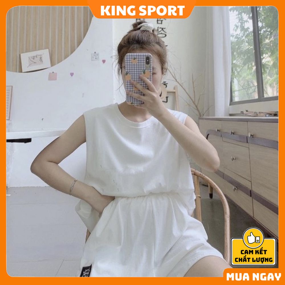 Áo tank top nữ nam ba lỗ sát nách form rộng big size unisex vải thun lạnh cotton mềm mịn thoáng mát cao cấp KING SPORT