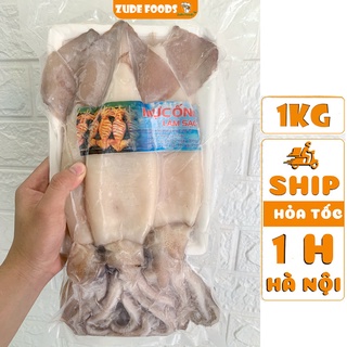 Mực Ống Làm Sạch Nguyên Con Có Đầu Size To Tươi Ngon - Ship Hỏa Tốc Hà Nội