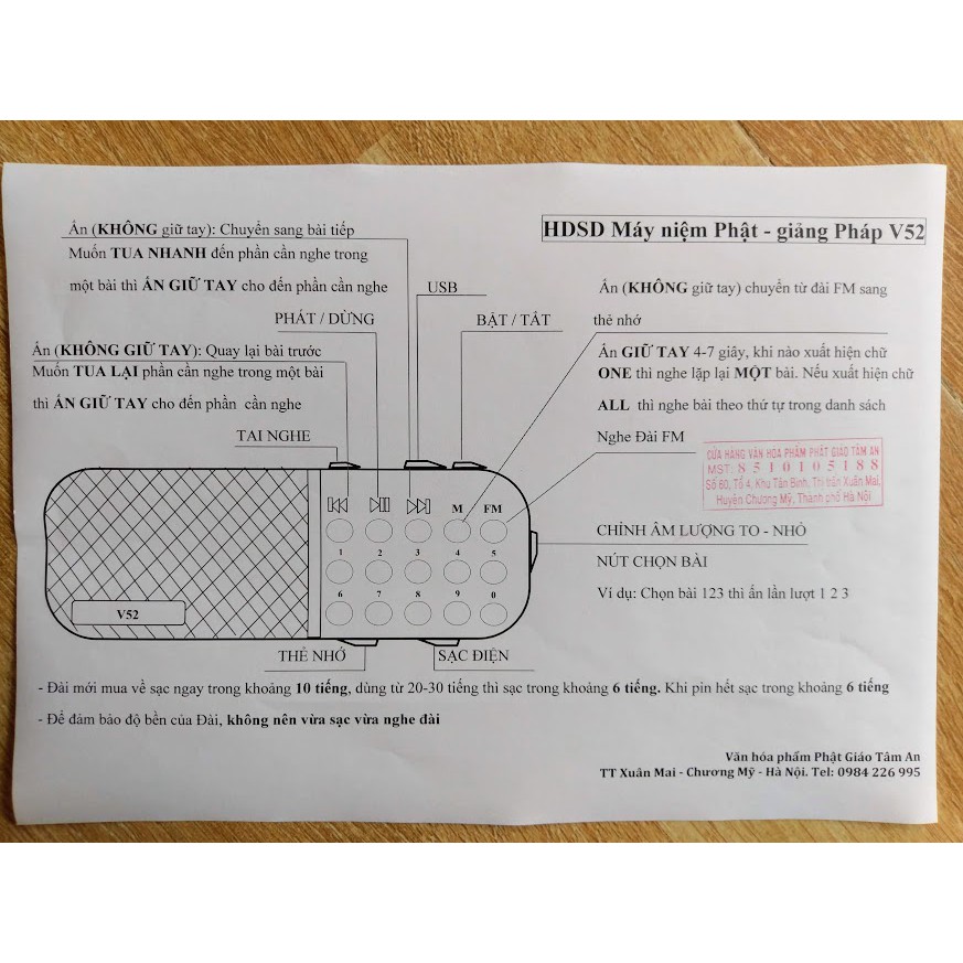 ĐÀI NGHE PHÁP-NIỆM PHẬT-FM V52