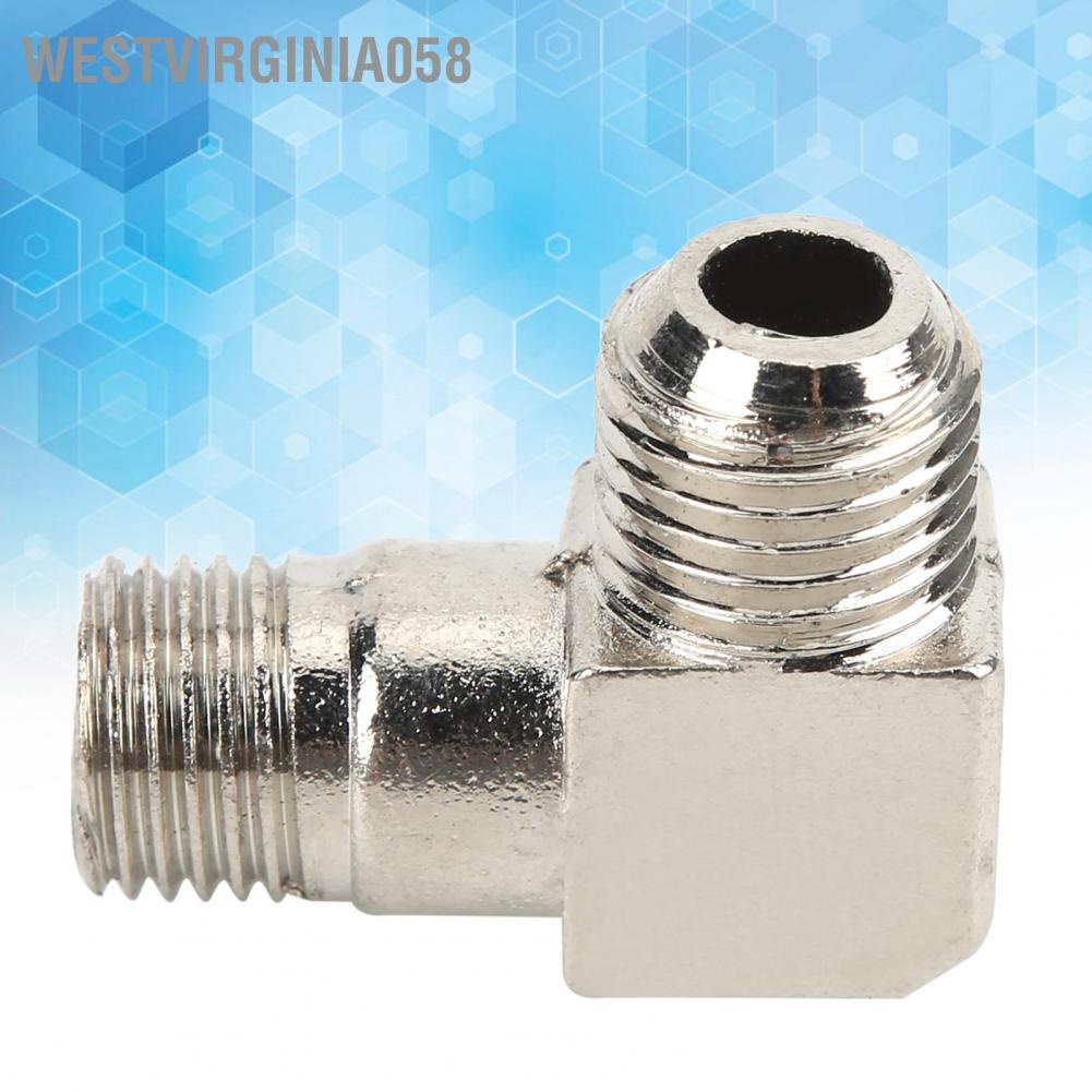 Westvirginia058 Air Pump Connection Elbow Right Angle Zinc Alloy Thread Pipe Joint Accessories 1/4 x 14